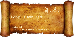 Mangl Amázia névjegykártya